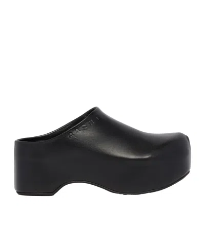 MARNI MARNI LOGO-EMBOSSED SLIP-ON CLOGS