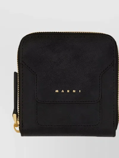 Marni Logo Embossed Wallet Gold-tone Hardware