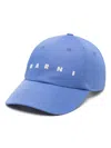 Marni Blue Logo-embroidered Baseball Cap In Blau