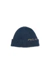 Marni Blue Knit Hand-stitched Logo Beanie