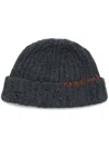 Marni Beanie Mit Logo-stickerei In Grau