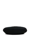 Marni Logo-embroidered Beret In Black