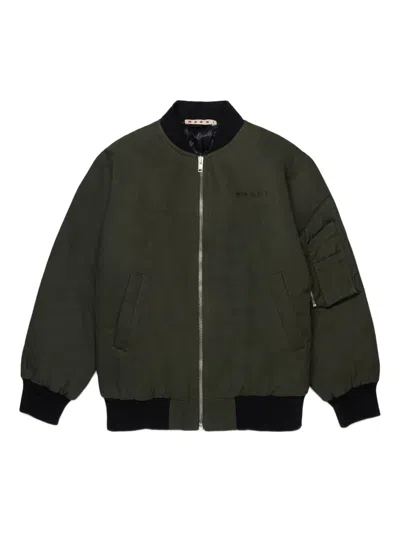 Marni Logo-embroidered Bomber Jacket