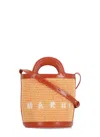 Marni Versatile Circular Handle Shoulder Bag In Orange