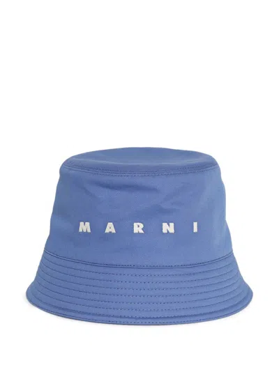 MARNI LOGO-EMBROIDERED BUCKET HAT