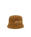 Marni Logo-embroidered Bucket Hat In Brown