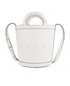 Marni Logo-embroidered Bucket Tote Bag In White