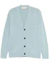 Marni Classic Wool Cardigan With Button Closure In Blue