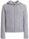 Marni Wool-blend Contrast-stitch Hoodie In Grey