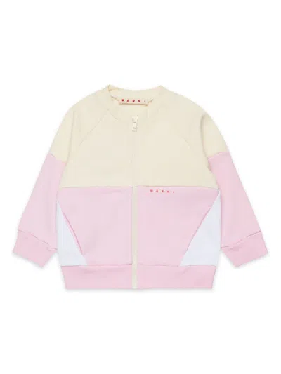 Marni Babies' Logo-embroidered Cardigan In Pink