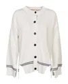 Marni Logo-embroidered Cardigan In White