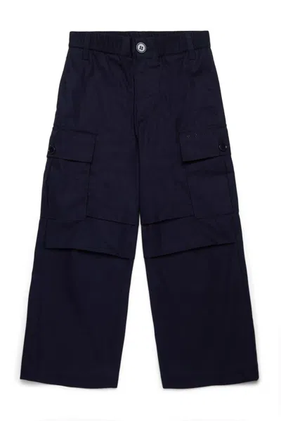 Marni Kids' Logo Embroidered Cargo Pants In Black