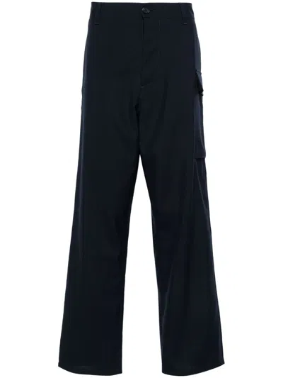 Marni Button Detailed Straight Leg Pants In Blue
