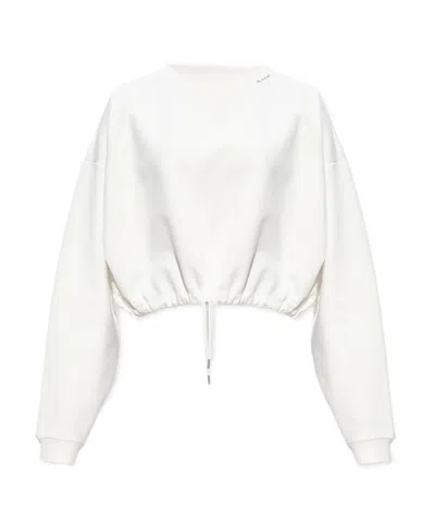 Marni Logo-embroidered Collar Jumper In White