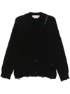 Marni Logo-embroidered Cotton Cardigan In Black