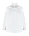 Marni Logo-embroidered Cotton Shirt In White