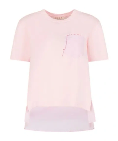 MARNI MARNI HAND-STITCHED LOGO T-SHIRT