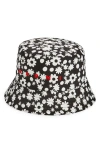 Marni Pop Fields Motif Bucket Hat In Black