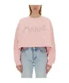 Marni Sweatshirt With Logo In Pink