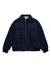 Marni Kids Denim Zip Up Jacket In Blue