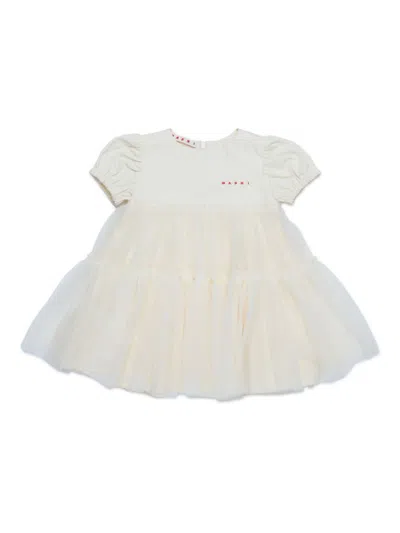 Marni Babies' Logo-embroidered Dress In White