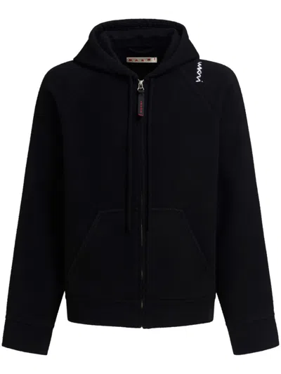 Marni Essential Wool Blend Jacket For Men In Black