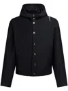 Marni Logo-embroidered Hooded Jacket In Schwarz