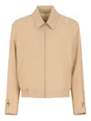 Marni Logo-embroidered Jacket In Nude