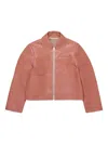 Marni Giacca In Tessuto Spalmato Con Logo In Brown