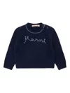 Marni Pullover Mit Logo-stickerei In Blue