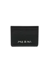Marni Textured Wallet With Subtle Branding In Black