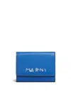 Marni Logo-embroidered Key Holder In Blue