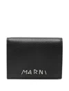 Marni Textured Wallet With Logo Detail In Black