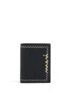 Marni Logo-embroidered Leather Wallet In Black