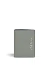 Marni Logo-embroidered Leather Wallet In Blue