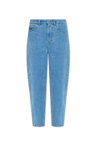 MARNI MARNI LOGO EMBROIDERED LOOSE FIT JEANS