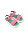 Marni Logo-embroidered Sandals In Pink