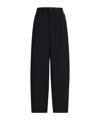 Marni Blue Tropical Wool Straight Leg Trousers In Black