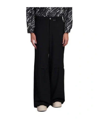 MARNI MARNI LOGO EMBROIDERED STRAIGHT-LEG TROUSERS