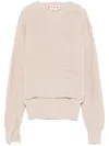 Marni Logo-embroidered Sweater In Brown