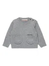 Marni Logo-embroidered Sweater In Gray