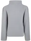 Marni Ribbed Stitch Turtleneck Sweater In Grey