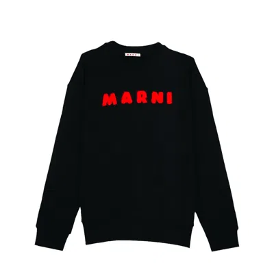 Marni Logoed Sweatshirt In Black