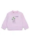 Marni Logo-embroidered Sweatshirt In Pink
