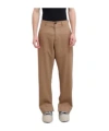 Marni Logo Embroidered Tailored Trousers In Brown