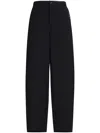Marni Embroidered Pocket Wool Trousers In Black