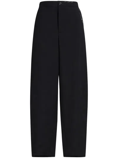 MARNI LOGO-EMBROIDERED TAPERED TROUSERS