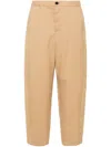 Marni Cropped Wide-leg Trousers In Nude