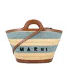 Marni Logo Embroidered Tote Bag In Nude