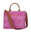 Marni Small Top-handles Wave-print Tote Bag In Purple